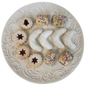 Italian Holiday Bundle: Cuccidati, Almond Crescent, Linzer - 24 cookies